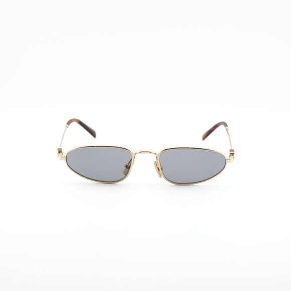 Miu Miu MUA52S 5AK40O Sunglasses Gold Cat Eye Frame, Grey Lenses - Picture 3 of 10